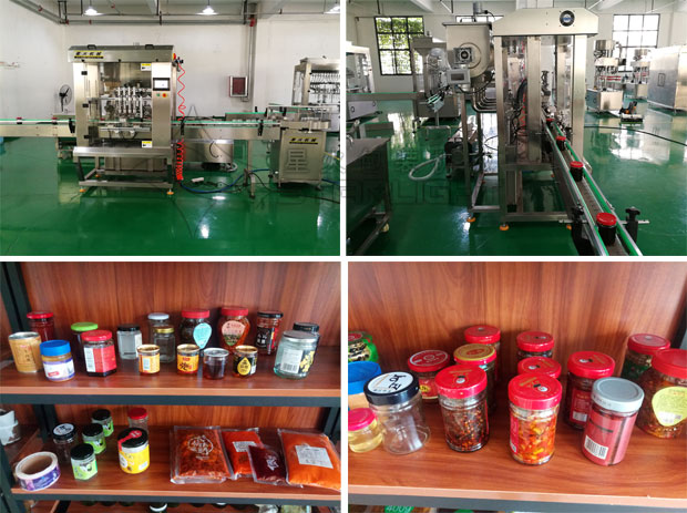 星火瓶裝辣椒醬包裝機(jī)械樣品展示