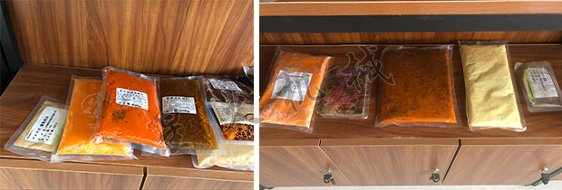 星火全自動(dòng)火鍋底料包裝機(jī)包裝樣品展示